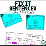 Fix it Sentences 1st Grade ELA Center Activities Grammar T