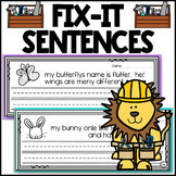 Fix it Sentences 1st Grade Fix the Sentence Worksheets Sen