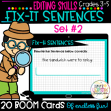 Fix-it Sentences for Editing Skills Boom Cards Set 2