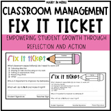Fix it Ticket - Classroom Management Strategy
