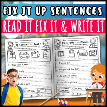 Fix it Up Sentences by PrintablesPanda | TPT