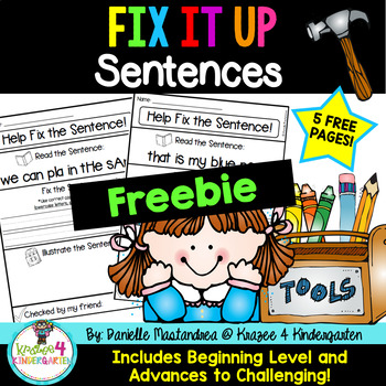 Preview of Fix it Up Sentences | Grammar, Sight Words & More | Free
