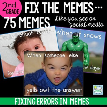 Preview of Fix the Spelling 2nd Grade with Memes ~ Fixing Errors