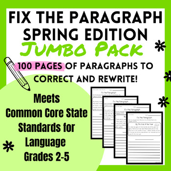 Preview of Fix the Paragraph Spring Edition w/CCSS - Correct the Mistakes - Ginger Garden