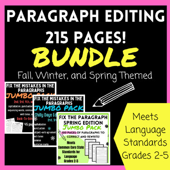 Preview of Fix the Paragraphs: Edit Mistakes MEGA Theme Bundle - Ginger Garden