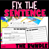 Fix the Sentence Bundle | Editing Practice | Back to School