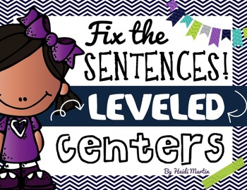 Preview of Fix the Sentence ~ Leveled Literacy Center