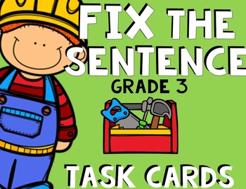 Preview of Fix the Sentences Task Cards