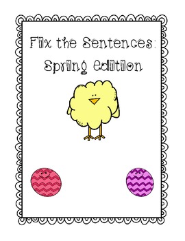 Preview of Fix the Sentences: Spring Edition