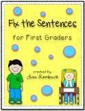 Fix the Sentences for First Graders