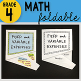 Math Doodle - Fixed and Variable Expenses ~ INB Foldable Notes ~