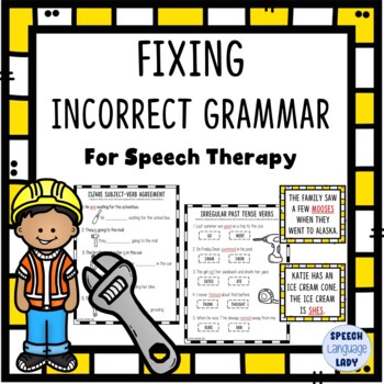 Preview of Fixing Incorrect Grammar | Worksheets and Flashcards