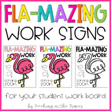 Fla-mazing Work Coming Soon Signs (Flamingo Theme)