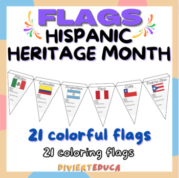 Preview of Flag Banners - Hispanic Heritage Month