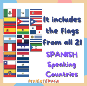 Flag Banners - Hispanic Heritage Month by Divierteduca | TPT