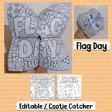 Flag Day Activities Cootie Catcher Writing Game Coloring K