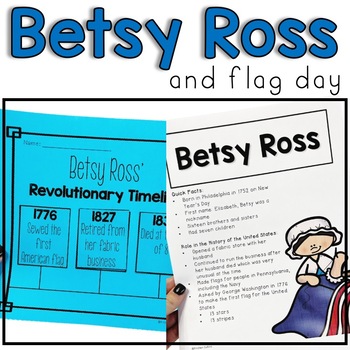Preview of Flag Day Activity: Betsy Ross and the American Flag
