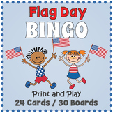 Flag Day BINGO & Memory Matching Card Game Activity