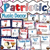 Flag Day Music Classroom Decor | BUNDLE | Memorial Day or 