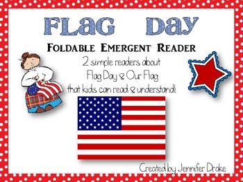 Preview of Flag Day & Our Flag Foldable Emergent Readers ~2 Books~ *Color & B&W*