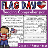 Flag Day Reading Comprehension Passages & Questions | 2 levels