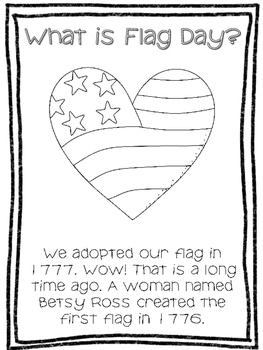 Flag Day Reading, Writing, and Coloring Activities by Countless Smart