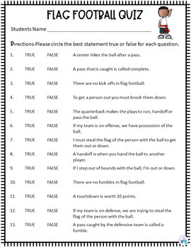 A Complete Flag Football Checklist