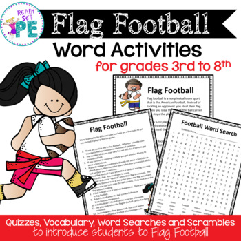 Preview of Flag Football Rules Activity Packet