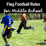 Flag Football Rules - One Page Editable PE Game