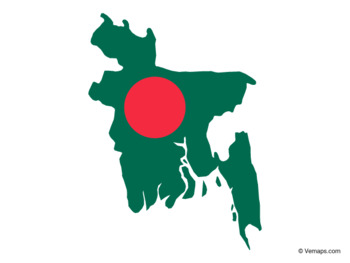 Flag Map of Bangladesh by Vemaps | TPT