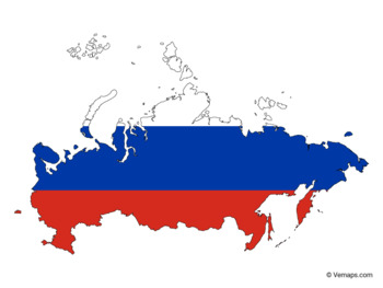 Russia Map with Russian Flag Photographic Print for Sale by Havocgirl