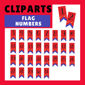 Preview of Flag Numbers CLIPARTS