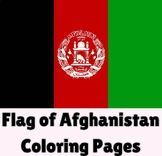 Flag Of Afghanistan Coloring Page for Kids