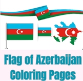Flag Of Azerbaijan Coloring Page for Kids