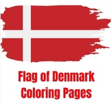Flag Of Denmark Coloring Page for Kids