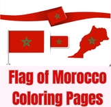 Flag Of Morocco Coloring Page for Kids
