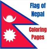 Flag Of Nepal Coloring Page for Kids