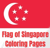 Flag Of Singapore Coloring Page for Kids