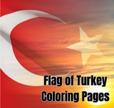 Flag Of Turkey Coloring Page for Kids