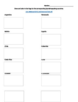 Preview of Flag Templates for Spanish Speaking Countries