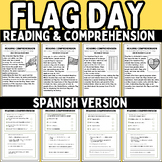 Flag day | American Flag | spanish Reading Comprehension P