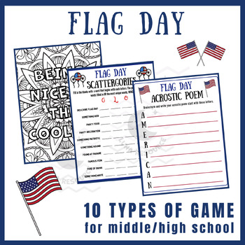 Preview of Flag day fun independent reading Activities Unit Sub Plans craft Early finishers