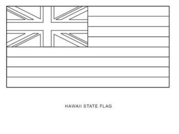 Flag of Hawaii coloring picture by Steven's Social Studies | TPT