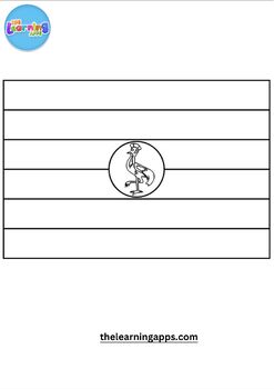 Flag of Uganda Printable Worksheets Coloring Pages for Kids | TPT