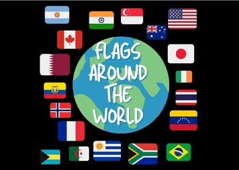 Preview of Flags Around The World- Jumbo Cards