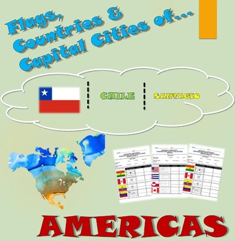 Preview of Flags, Countries and Capital Cities: Americas Bundle (5 worksheets, 60%+ off)