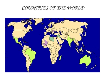 Preview of Flags & Countries of the world - Geography lesson plan - ESL students