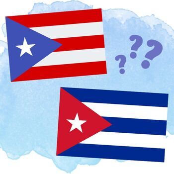 Preview of Flags Explained: Puerto Rico & Cuba (Short Spanish Article for Novice Learners)
