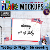 Flags Of The World Clipart Toothpick Flag Mockups 56 Count