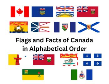 Preview of Flags and Facts of Canada in Alphabetical Order